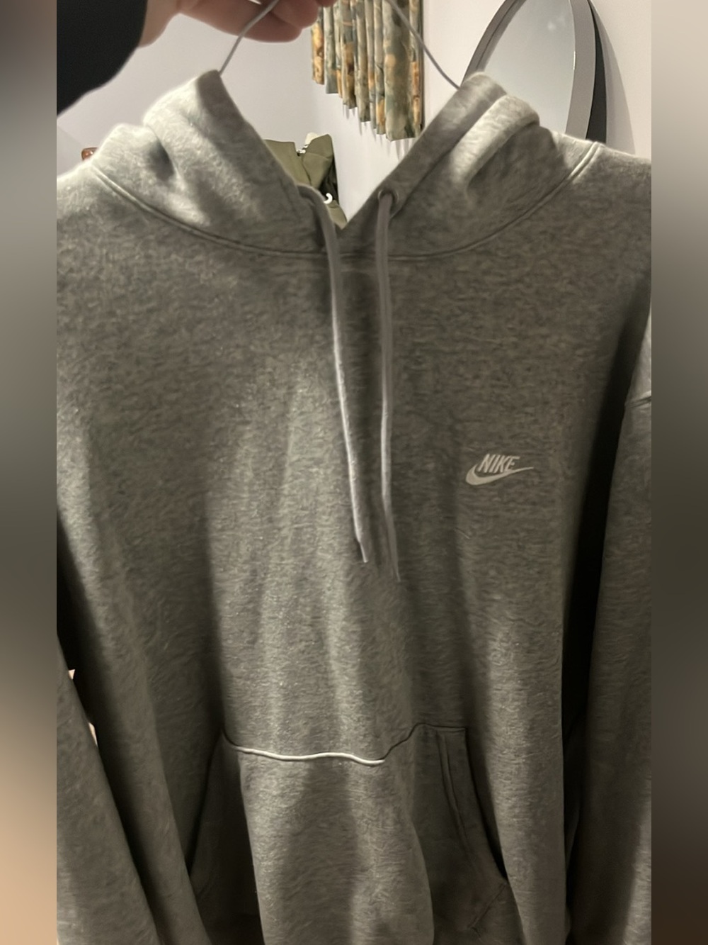 Nike Men's Heather Gray Pullover Hoodie